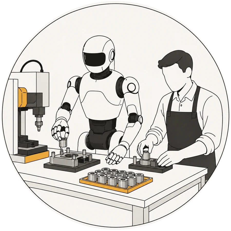 AGIBOT humanoid robot piloted on a factory production line